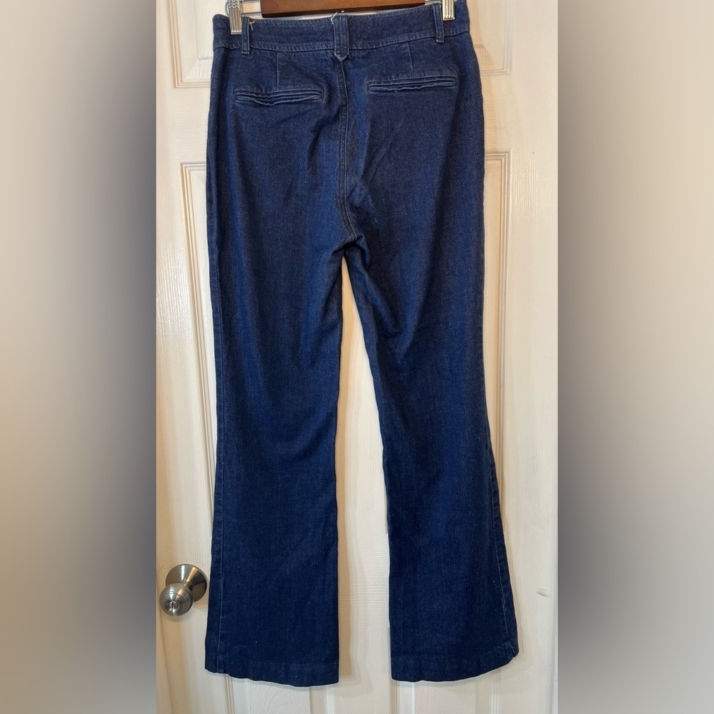 Anthropologie The‎ Essential Pants Jeans Women's  Bell Bottom Flare Wide Size 4 - Picture 2 of 11